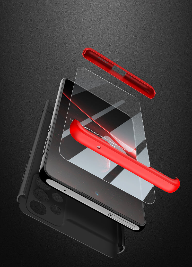 LEEKA Samsung A33 5G Full 3in1 Cover 360º Shockproof Armour Hard Matte PC Case