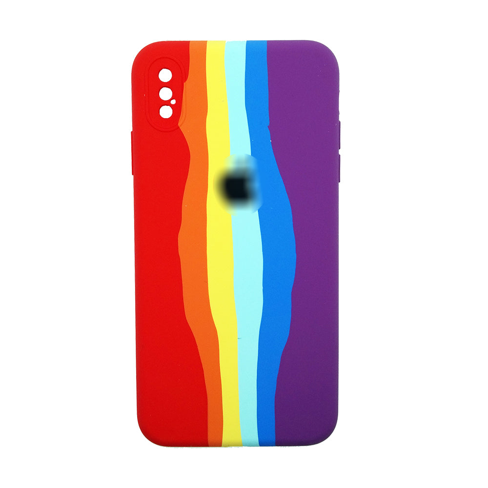 Latest Rainbow Silicone case for apple iPhone Xs Max