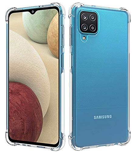 AntiShock Clear Back Cover Soft Silicone TPU Bumper case for Samsung A12