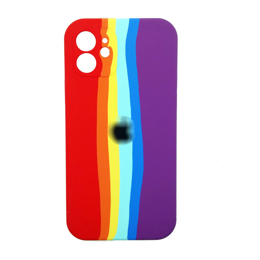 Latest Rainbow Silicone case for apple iPhone 12 Mini