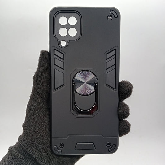 Samsung A12 Hard PC Case with ring holder Shockproof Slim back Cover