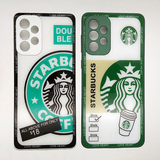 A73 Starbucks Series High Quality Perfect Cover Full Lens Protective Transparent TPU Case For Samsung A73