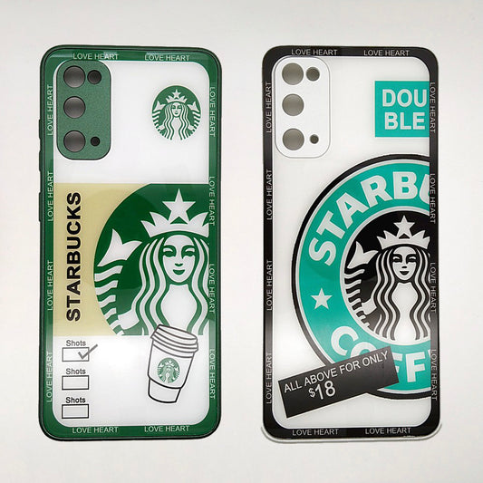 S20 Starbucks Series High Quality Perfect Cover Full Lens Protective Transparent TPU Case For Samsung S20