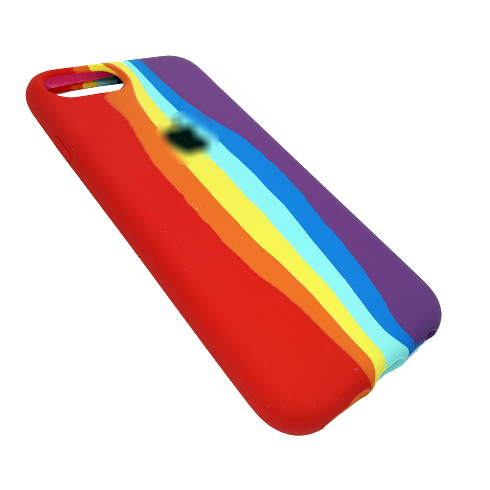 Latest Rainbow Silicone case for apple iPhone 8