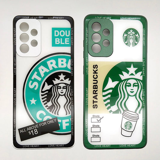 A52 Starbucks Series High Quality Perfect Cover Full Lens Protective Transparent TPU Case For Samsung A52