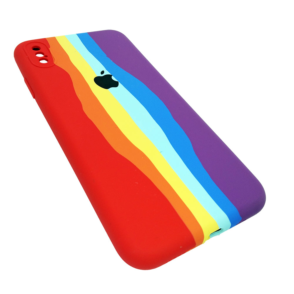 Latest Rainbow Silicone case for apple iPhone Xs Max