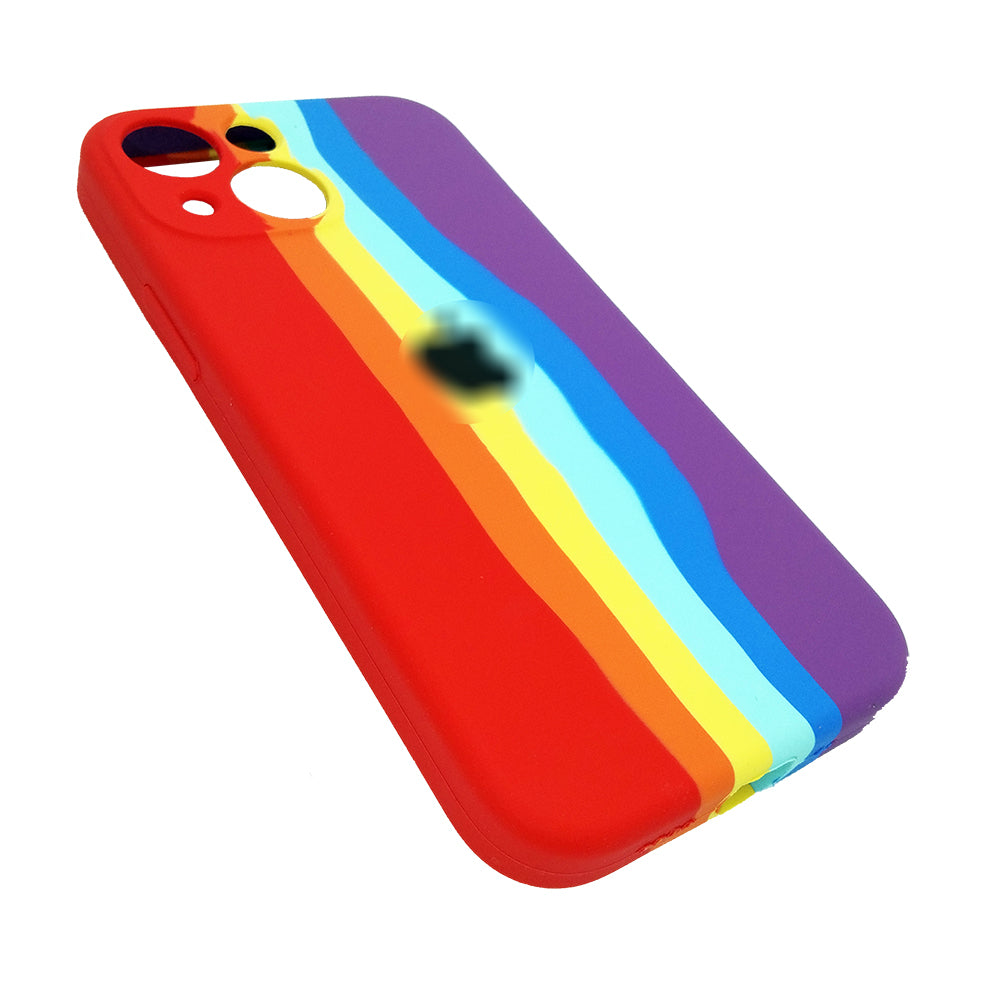Latest Rainbow Silicone case for apple iPhone 13 Mini