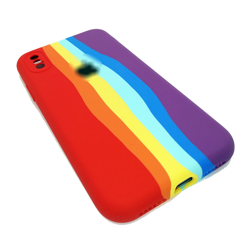 Latest Rainbow Silicone case for apple iPhone X/Xs