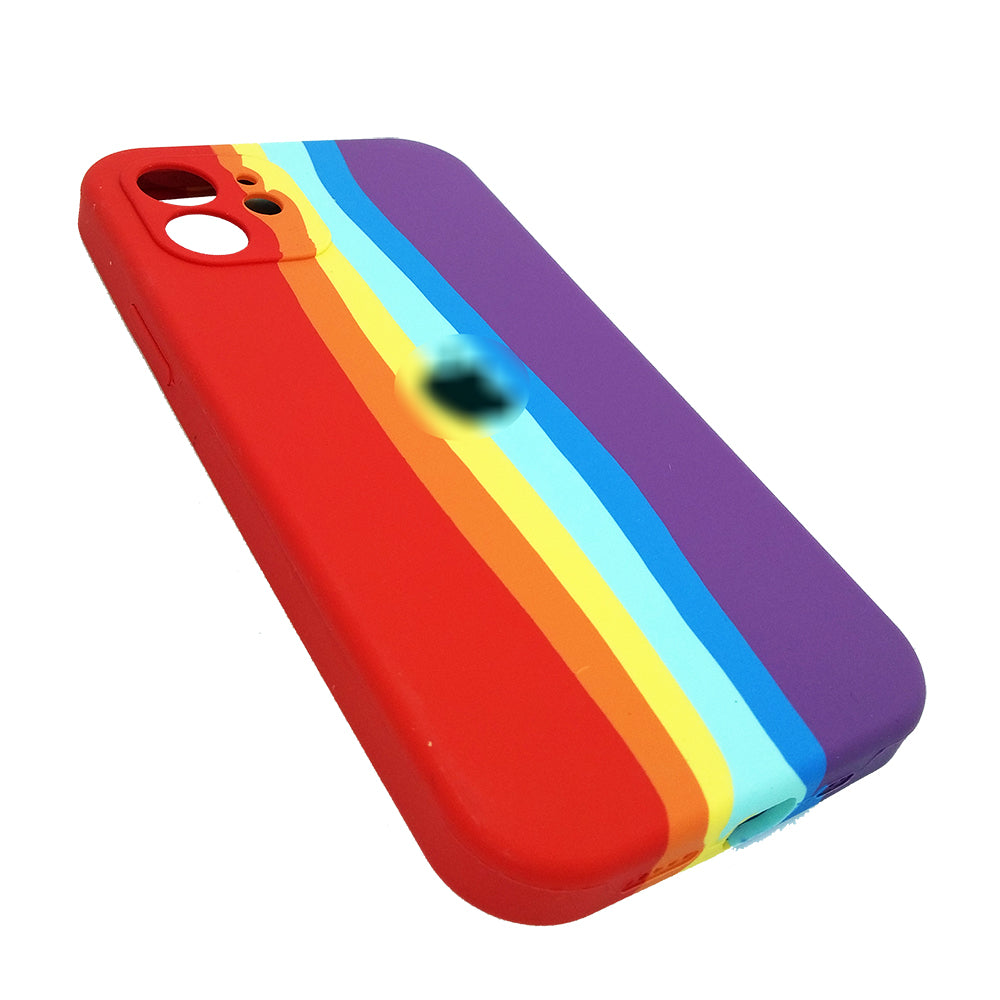 Latest Rainbow Silicone case for apple iPhone 12 Mini