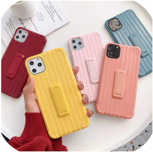New Stand Stipe RGB Hard Perfect Grip Suitcase type Back Cover Phone Case for apple iPhone