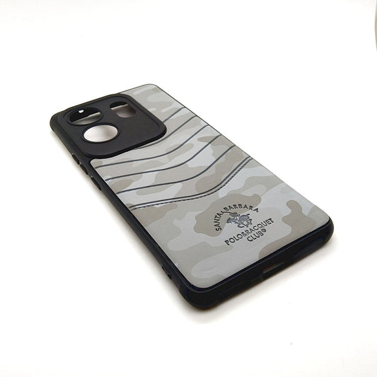 infinix ZERO 30 POLO clothe texture case velvet Back Cover Grey