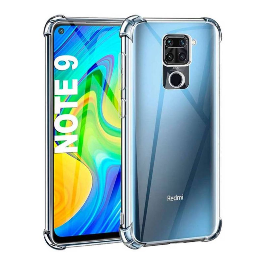 AntiShock Clear Back Cover Soft Silicone TPU Bumper case for Redmi Note 9