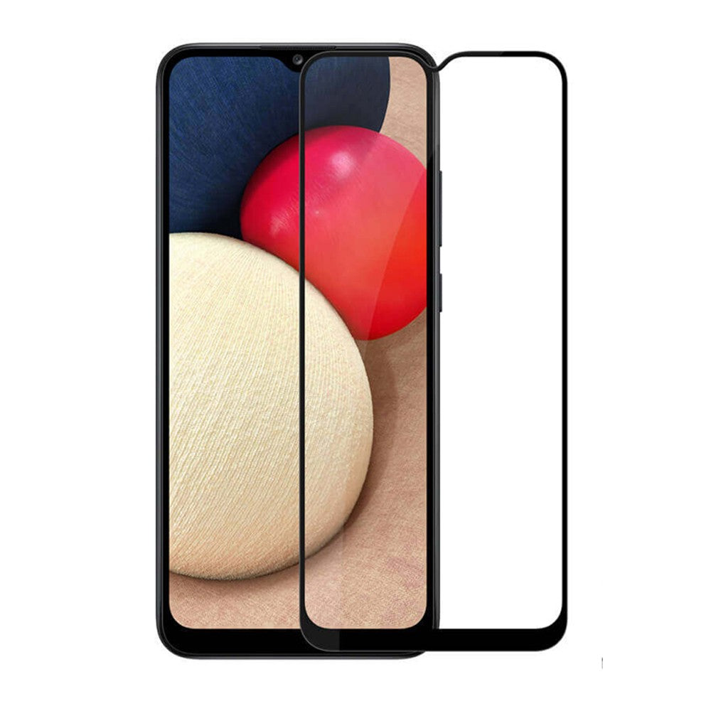 Combo Pack of Tempered Glass Screen Protector, Carbon Fiber Back Sticker, Camera lens Clear Glass Bundel for Samsung Galaxy A03