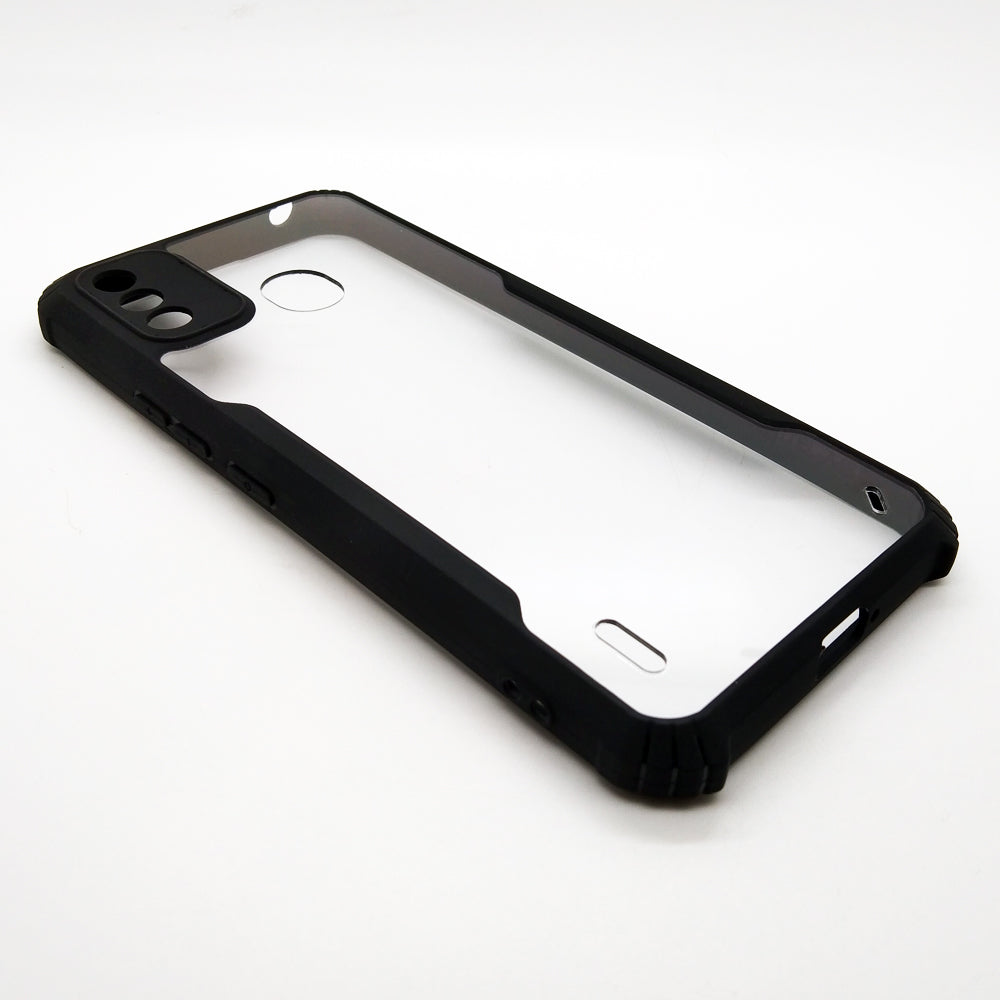 itel A48 case Matte Black Back Cover Soft Silicone TPU Bumper case