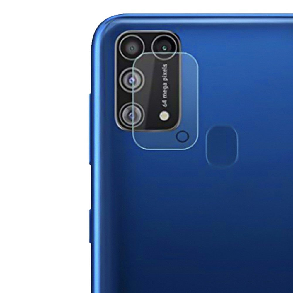 Combo Pack of Tempered Glass Screen Protector, Carbon Fiber Back Sticker, Camera lens Clear Glass Bundel for Samsung M31