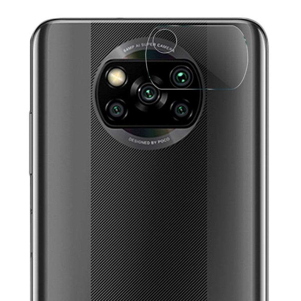 Combo Pack of Tempered Glass Screen Protector, Carbon Fiber Back Sticker, Camera lens Clear Glass Bundel for Mi POCO X3 Pro