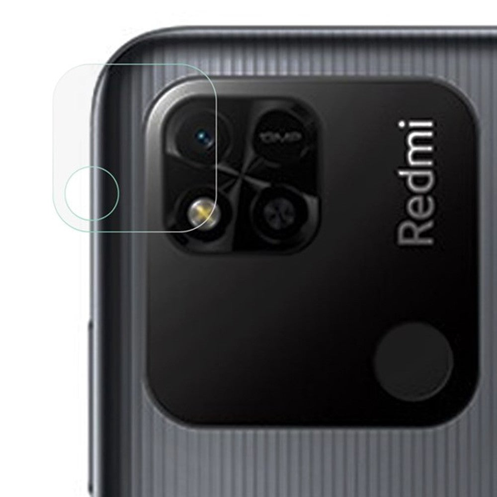 Combo Pack of Tempered Glass Screen Protector, Carbon Fiber Back Sticker, Camera lens Clear Glass Bundel for Redmi 10A