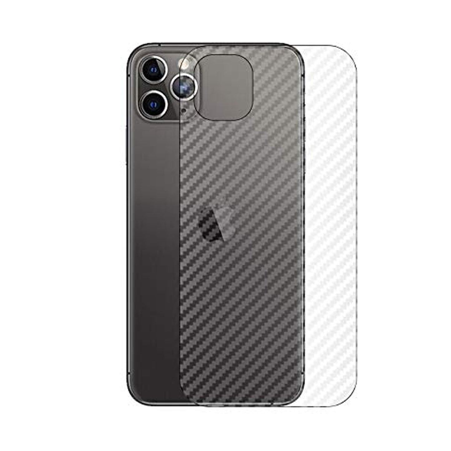 Combo Pack of Tempered Glass Screen Protector, Carbon Fiber Back Sticker, Camera lens Clear Glass Bundel for apple iPhone 11 Pro