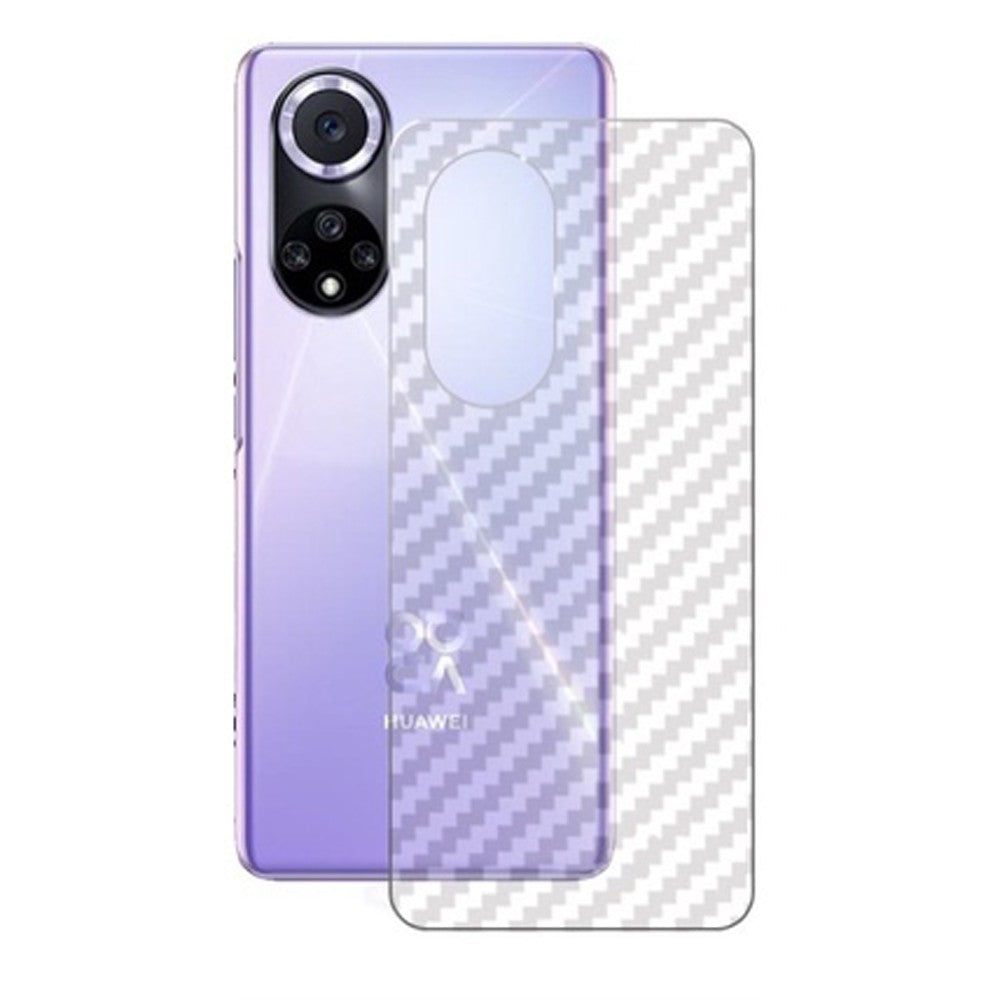 Combo Pack of Tempered Glass Screen Protector, Carbon Fiber Back Sticker, Camera lens Clear Glass Bundel for Huawei Nova 9 SE