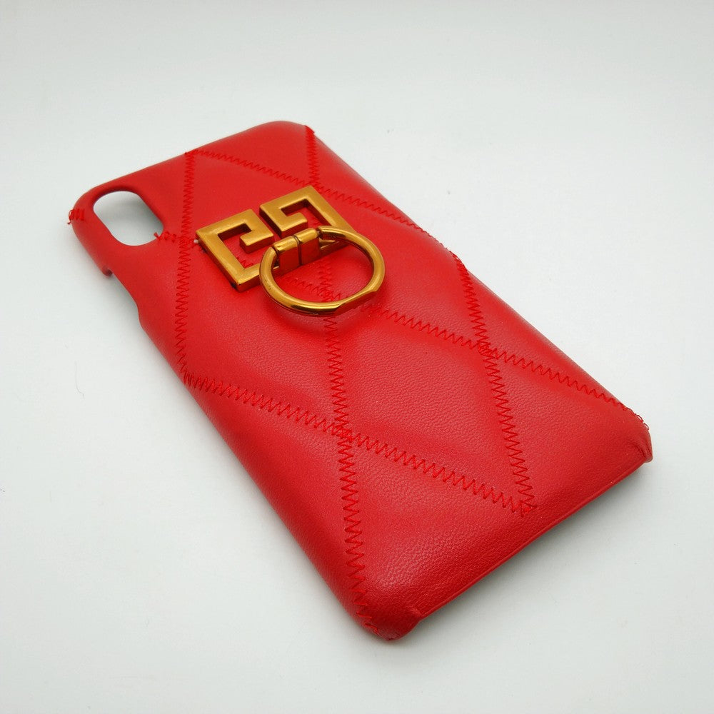 Luxury shock proof Ring Holder Back cover Case for iPhone Xs Max Red