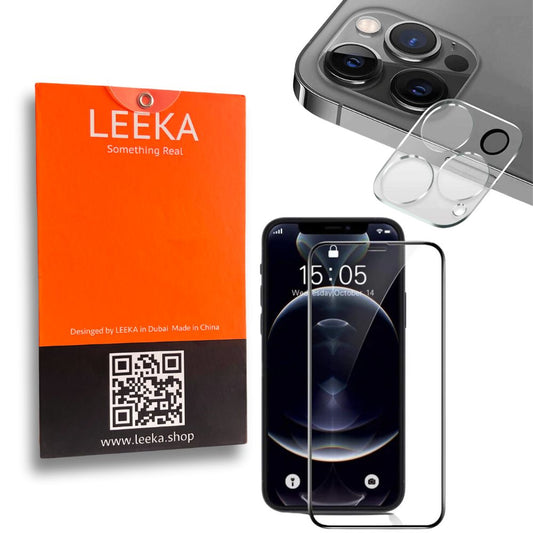 LEEKA Apple iPhone 12 Pro Supreme Quality HD Tempered Glass & Camera Lens Glass Screen Protector