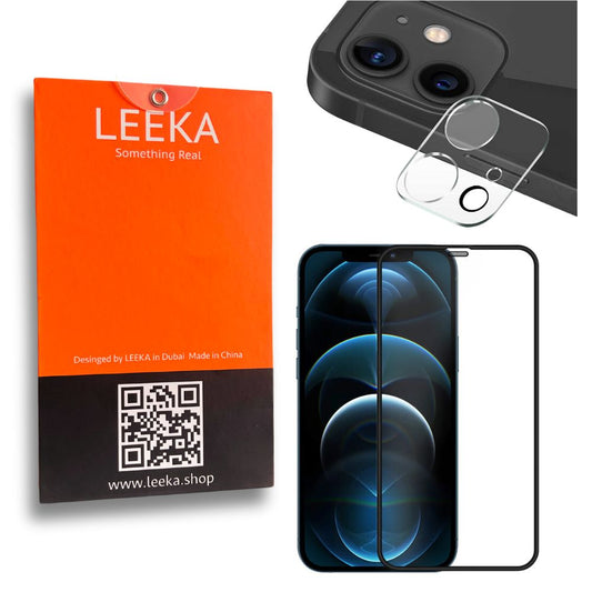 LEEKA Apple iPhone 12 Supreme Quality HD Tempered Glass & Camera Lens Glass Screen Protector