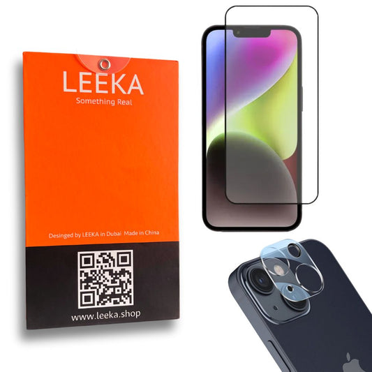 LEEKA Apple iPhone 14 Plus Supreme Quality HD Tempered Glass & Camera Lens Glass Screen Protector