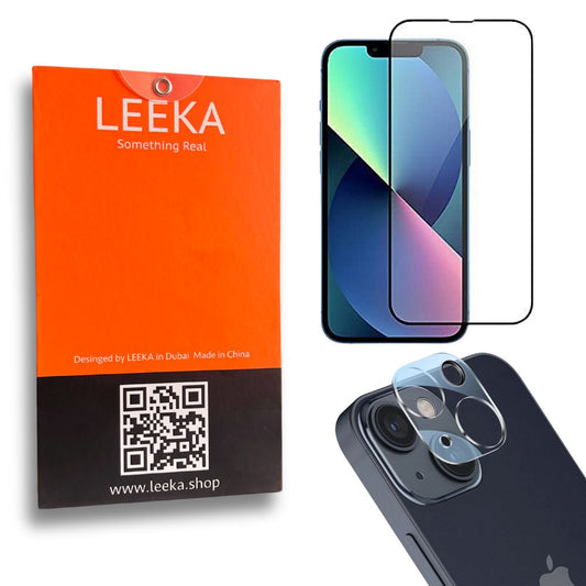 LEEKA Apple iPhone 14 Supreme Quality HD Tempered Glass & Camera Lens Glass Screen Protector