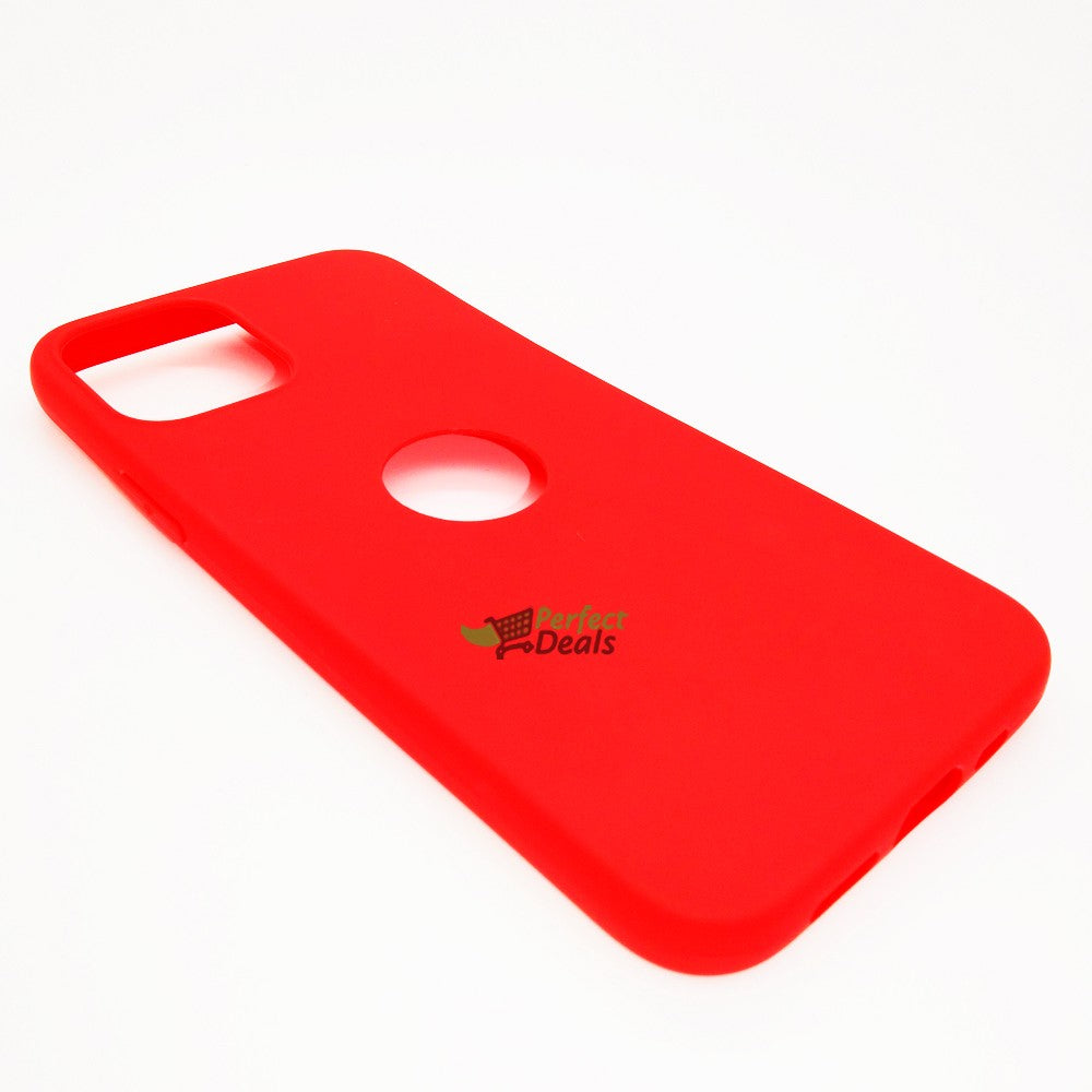 iPhone 12 Pro Silicone back Cover Slim Magic TPU Case Red