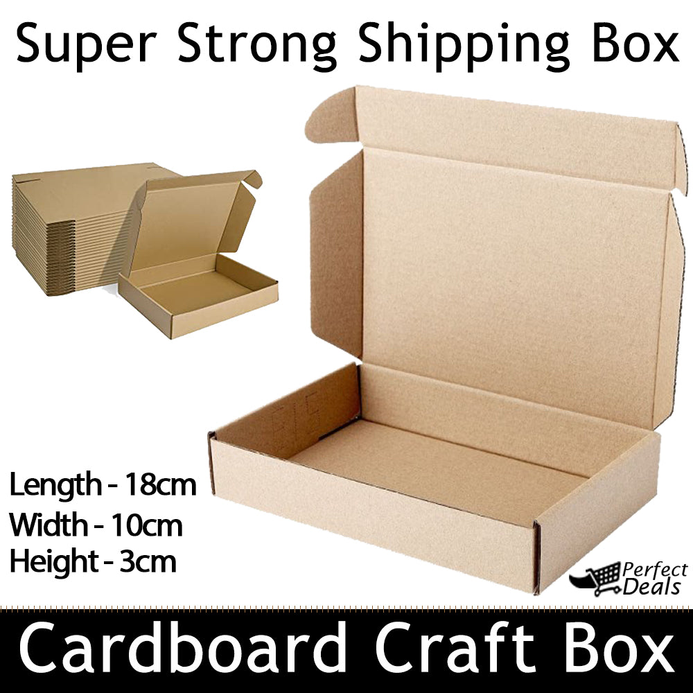 Craft Shipping Boxes (18cm x 10cm x 3cm) Cardboard box shipping storage strong packing hard Cardboard box