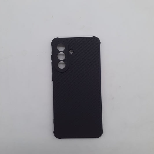 Samsung A57 Carbon Fiber texture Hard Rubber armour back cover shock-porof case