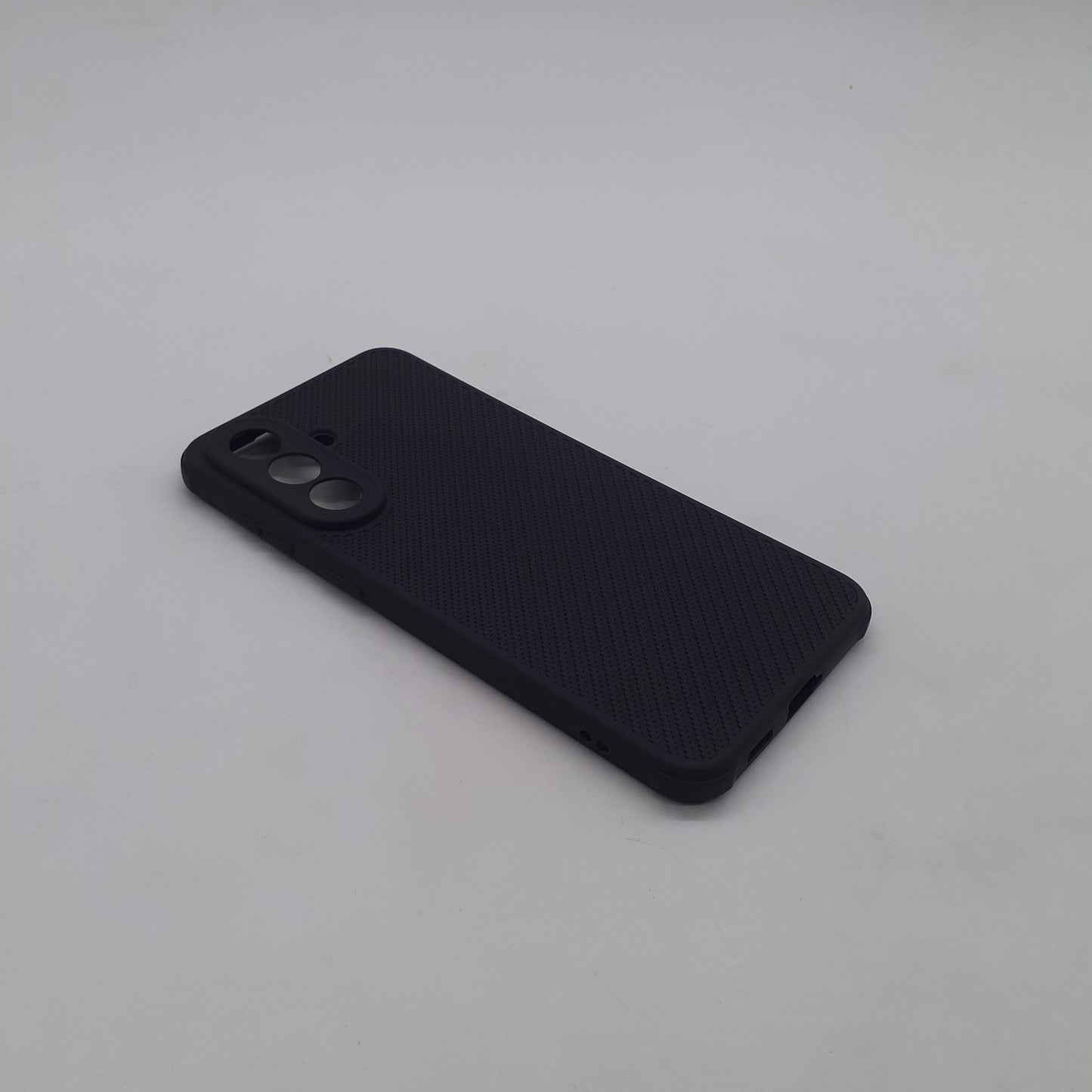 Samsung A57 Carbon Fiber texture Hard Rubber armour back cover shock-porof case