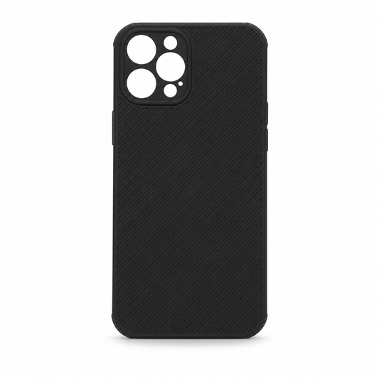 iPhone 12 Pro Max Carbon Fiber texture Hard Rubber armour back cover shock-porof case