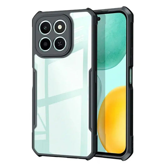 HONOR X6c Shockproof Ring Stand Phone Cover with Reinforced Edges and Anti-Slip Grip Texture, Full Body Protection Case