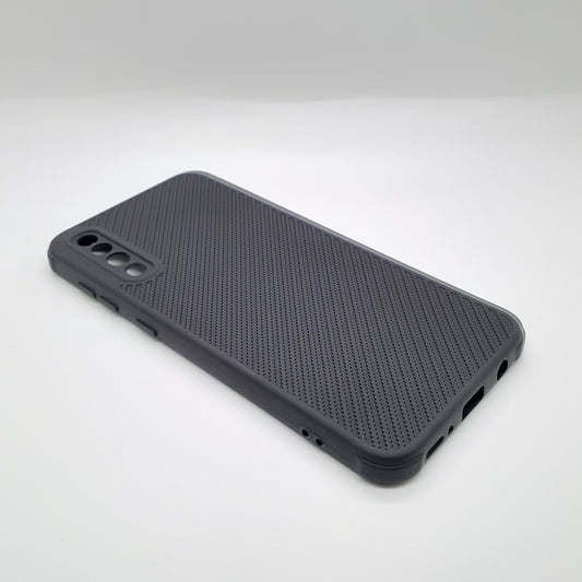 Samsung A50 Carbon Fiber texture Hard Rubber armour back cover shock-porof case