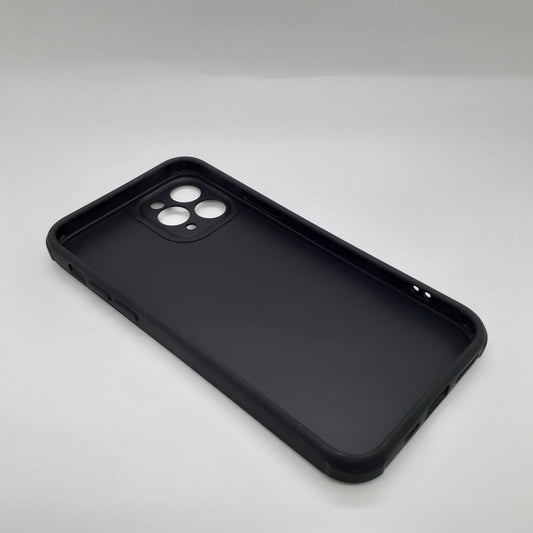 iPhone 11 Pro Carbon Fiber texture Hard Rubber armour back cover shock-porof case