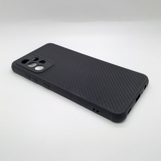 Samsung A52 Carbon Fiber texture Hard Rubber armour back cover shock-porof case