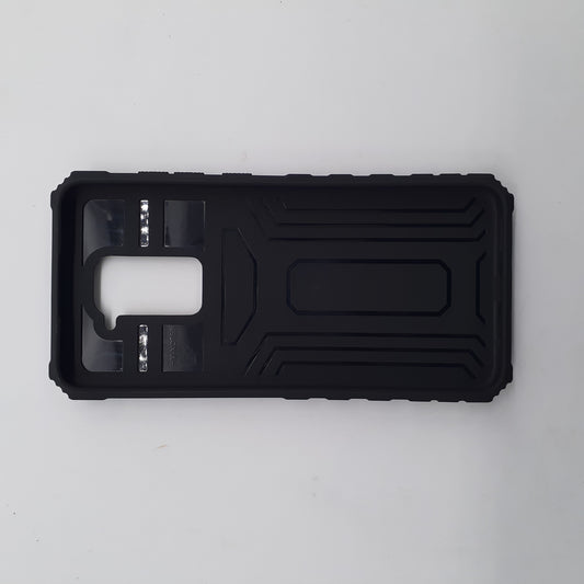 Redmi Note 9 Case, Heavy Duty Shockproof Full-Body Protective Cover with Sliding Camera Lens Protector and Built-in Kickstand for Video Viewing.