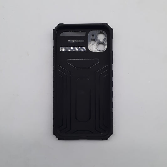 iPhone 11 Rugged Shockproof Heavy-Duty Case with Camera Slide Cover and Integrated Built-in Kickstand for Maximum Protection and Hands-Free Viewing
