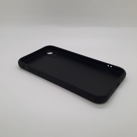 iPhone XR Carbon Fiber texture Hard Rubber armour back cover shock-porof case