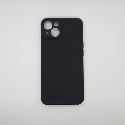 iPhone 13 Carbon Fiber texture Hard Rubber armour back cover shock-porof case