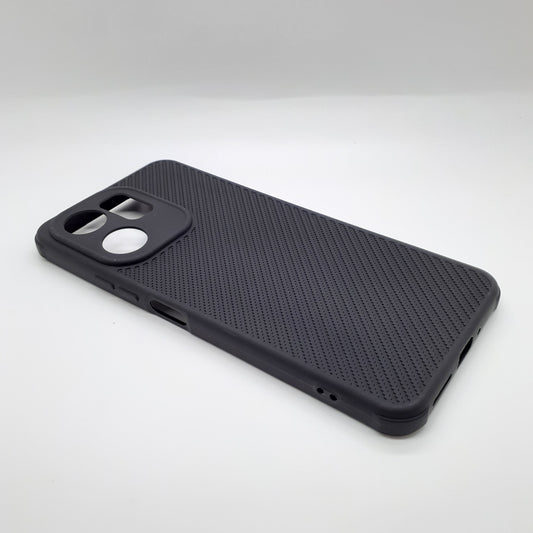Redmi 13C Carbon Fiber texture Hard Rubber armour back cover shock-porof case