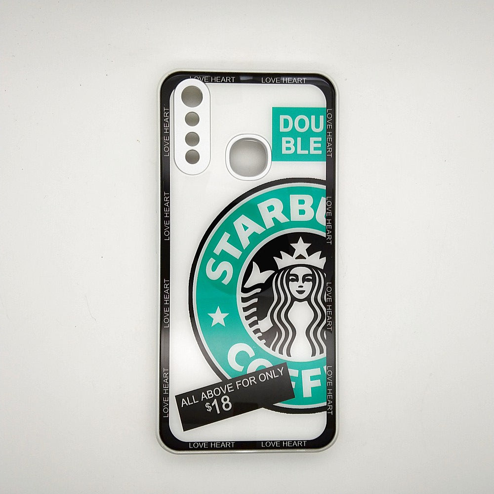 Y19 Starbucks Series High Quality Perfect Cover Full Lens Protective Transparent TPU Case For Vivo Y19