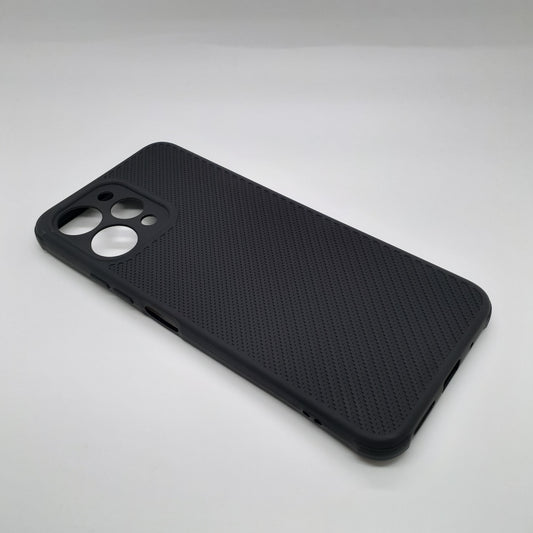 Redmi 12 Carbon Fiber texture Hard Rubber armour back cover shock-porof case