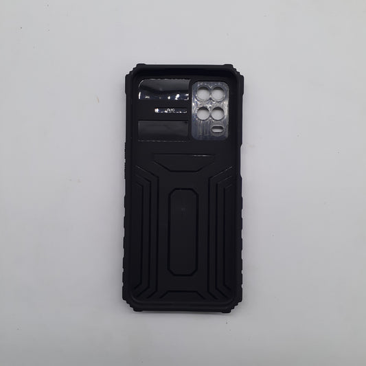 OPPO A54 Slide Camera Lens Protection Phone Case, Shockproof Armor Cover with Built-in Magnetic Ring Kickstand and Non-Slip Grip