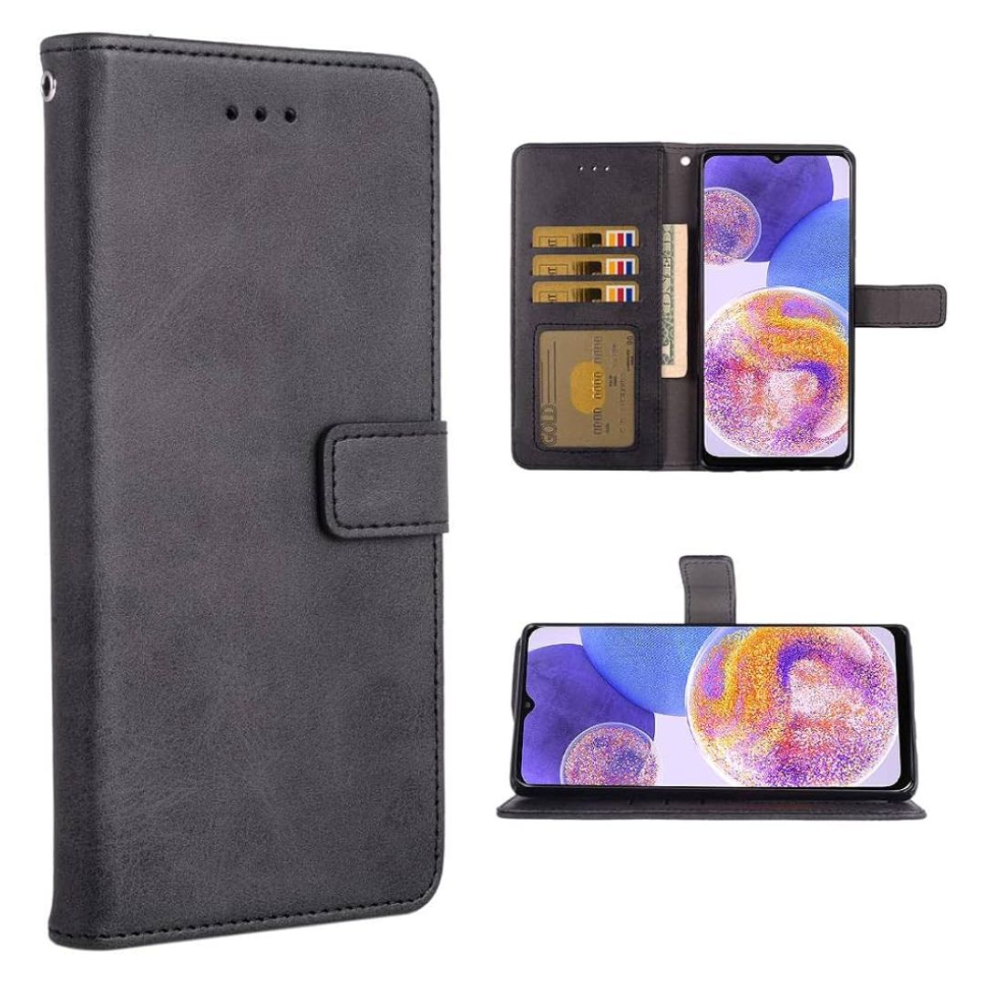 Samsung A23 Leather Pouch Case Premium Leather texture full cover
