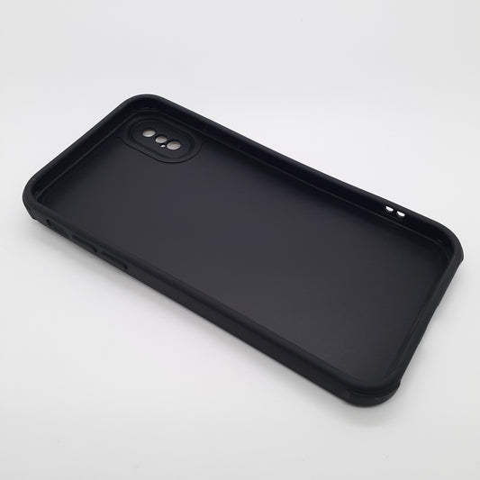 iPhone X Carbon Fiber texture Hard Rubber armour back cover shock-porof case