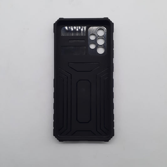 Samsung A72 Shockproof Phone Case with Camera Slide Cover, Integrated Kickstand, and Ring Holder for Ultimate Protection and Hands-Free Viewing