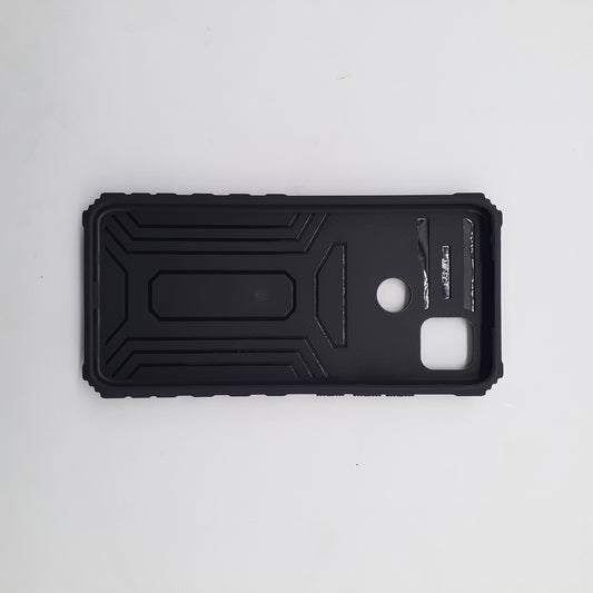 Redmi 9C Heavy Duty Hybrid Protective Case with Camera Slide Cover and 360 Rotatable Kickstand Holder Built-in Stand Armor Bumper