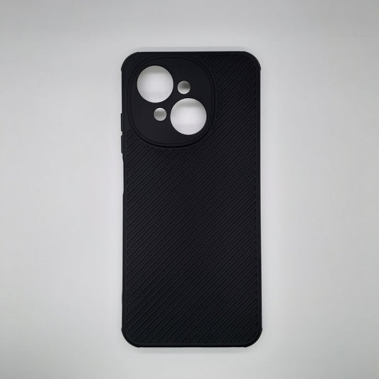 Tecno Spark Go 1 Carbon Fiber texture Hard Rubber armour back cover shock-porof case